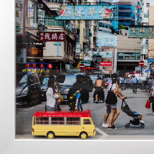 Mongkok Madness Red Mini Bus 3D Frame