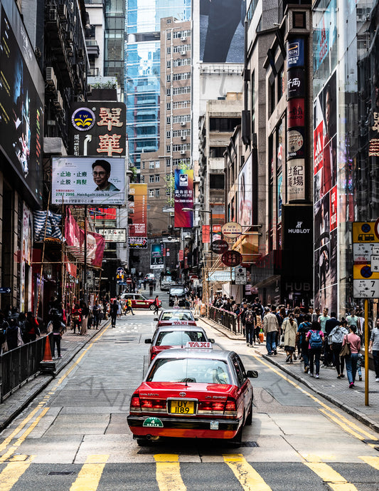 Take me to LKF Hong Kong Red Taxi 3D Frame