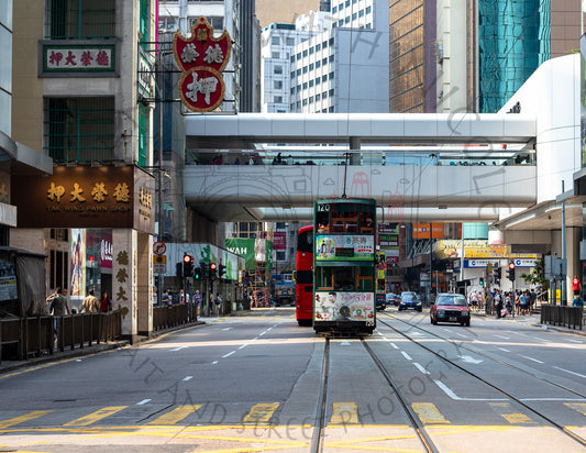 Old Central Ding Ding Tram Print from picture frame