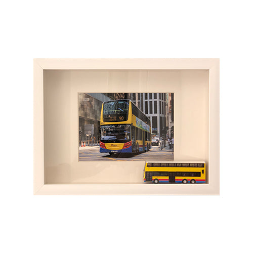 Double Decker Hong Kong Bus 3D Framed picture