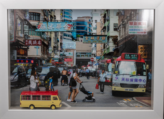 Mongkok Madness Red Mini Bus 3D Frame