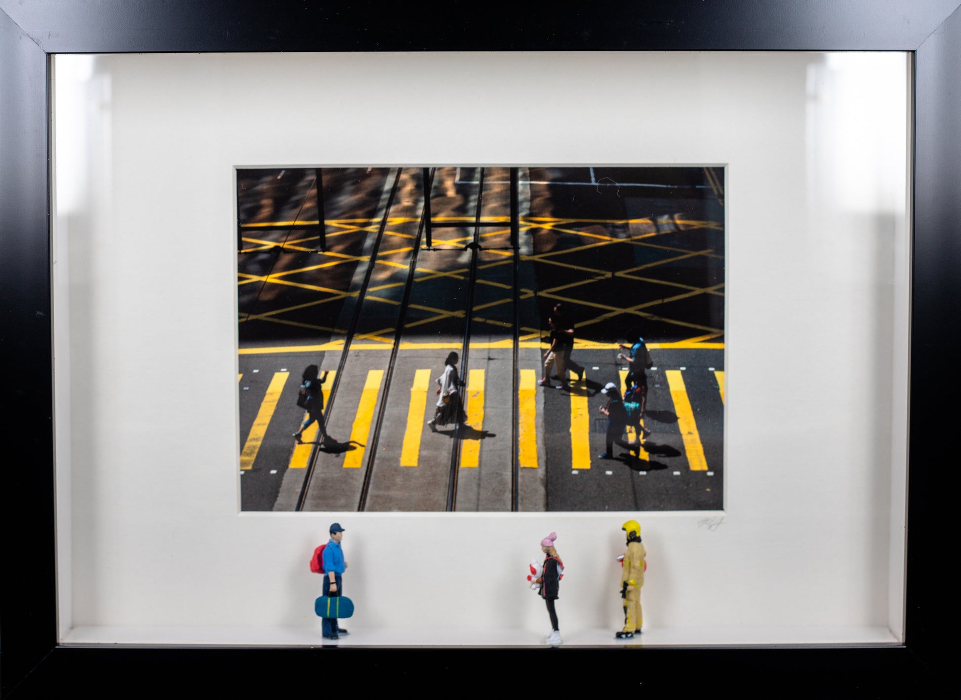 Hong Kong Crosswalk 3D artwork frame