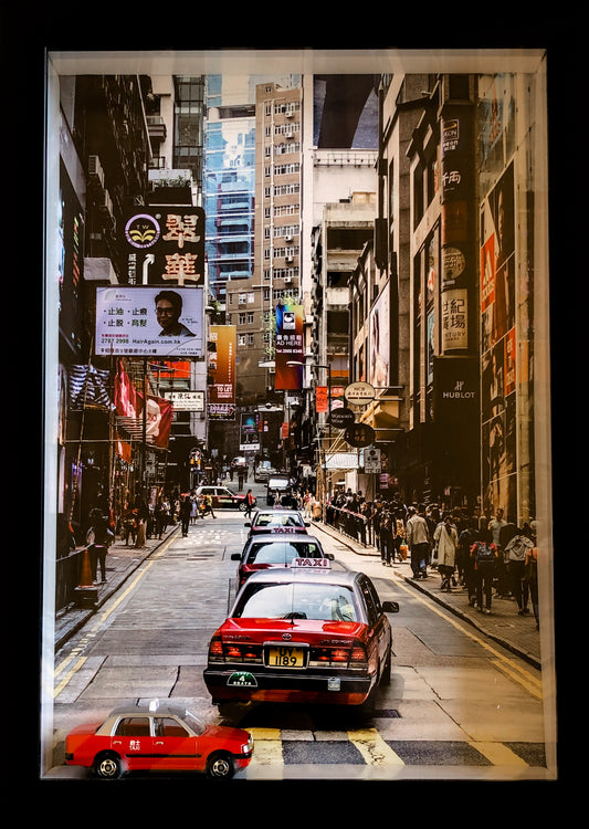 Take me to LKF Hong Kong Red Taxi 3D Frame