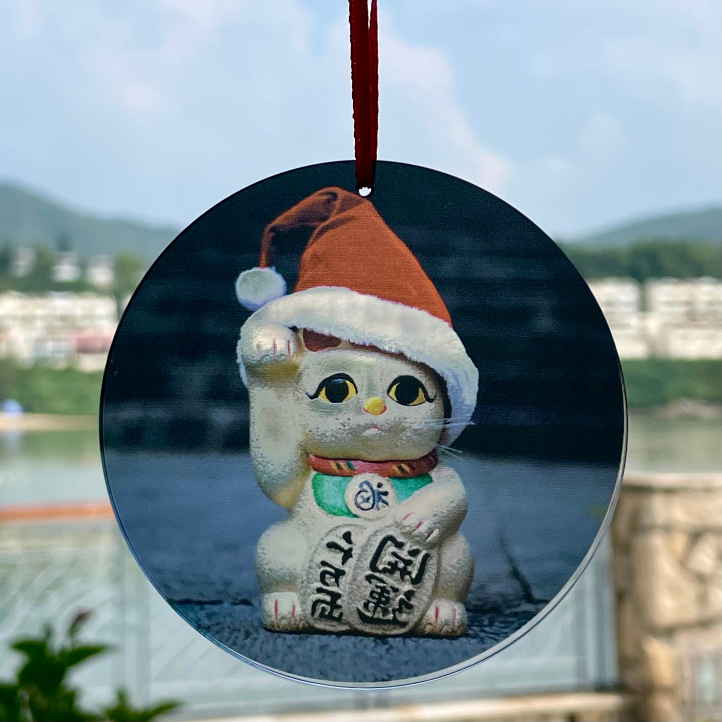 Lucky Cat Hanging Christmas Decoration